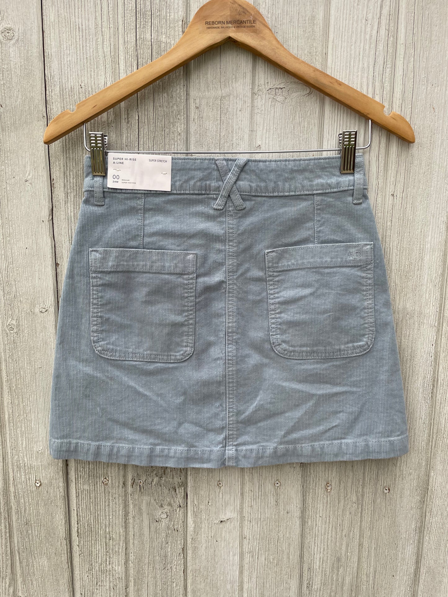 American Eagle: Button Front Corduroy Mini Skirt